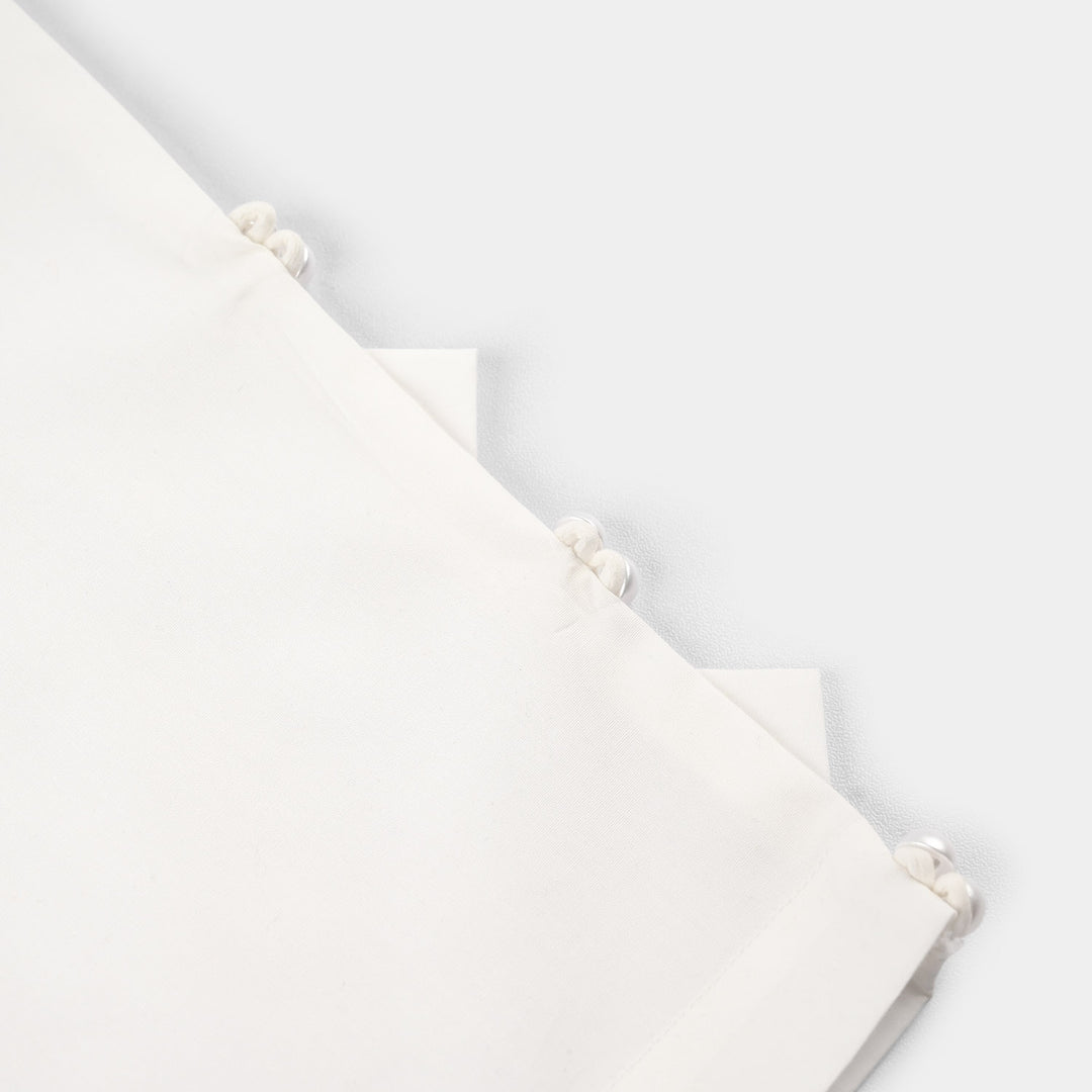 Girls Cotton Pants (Triangle) – White