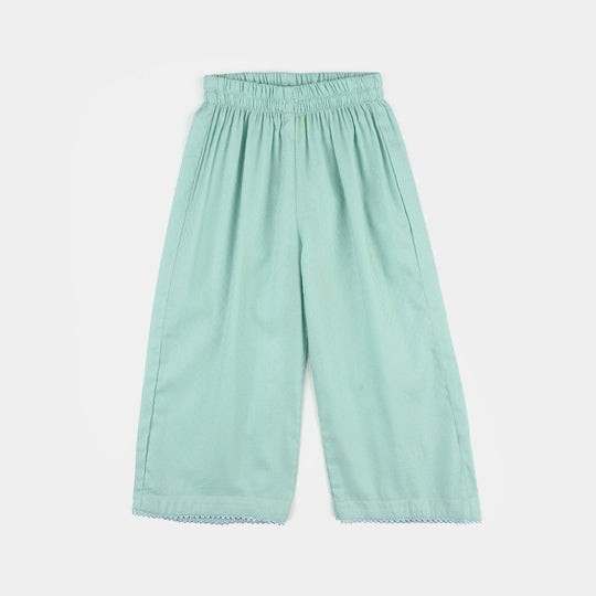 Infant Girls Poly Cambric Embroidered 2Pcs - Mint Green