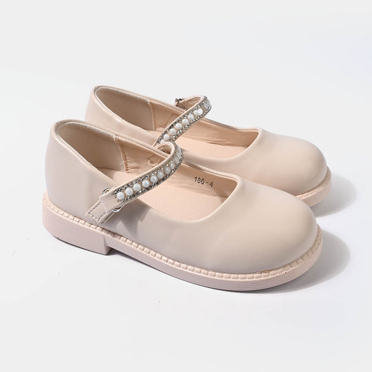 Girls Pumps 186-4-BEIGE