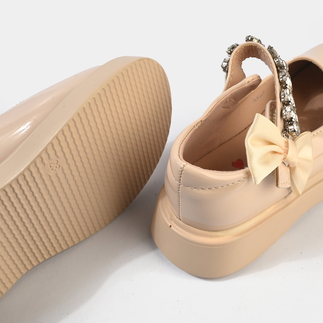 Girls Pumps 186-6-BEIGE