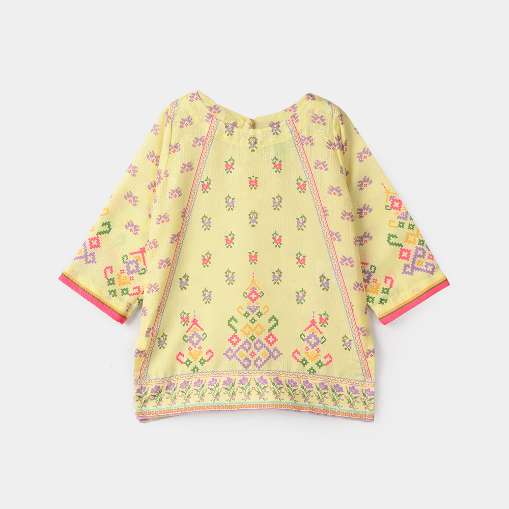 Infant Girls Jacquard Printed 2-Piece Set (Skyler) - Yellow