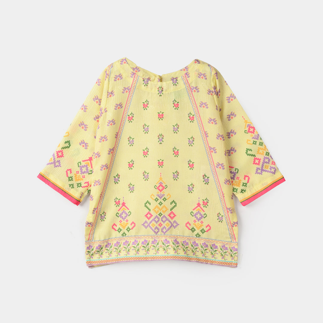 Infant Girls Jacquard Printed 2-Piece Set (Skyler) - Yellow