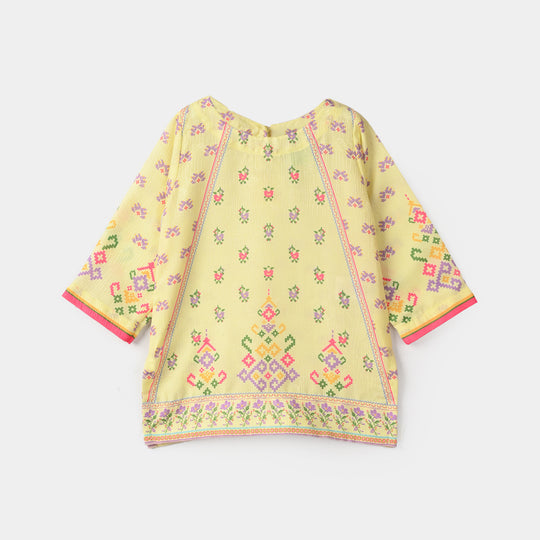 Infant Girls Jacquard Printed 2-Piece Set (Skyler) - Yellow