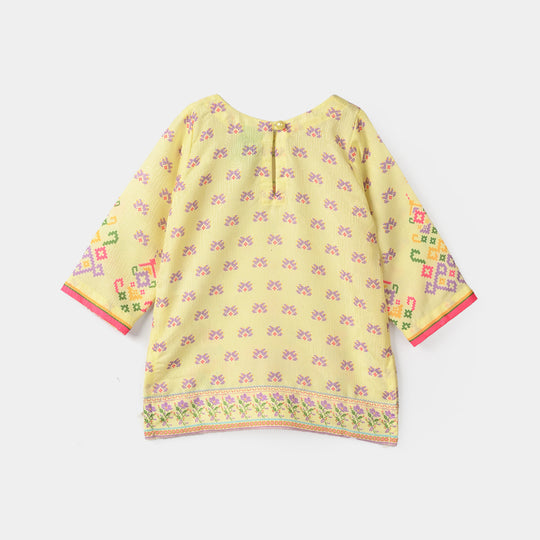 Infant Girls Jacquard Printed 2-Piece Set (Skyler) - Yellow