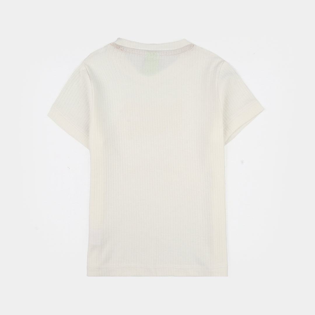 Infant Boys Poly Viscose Suit (Best Vibes) - White/Brown