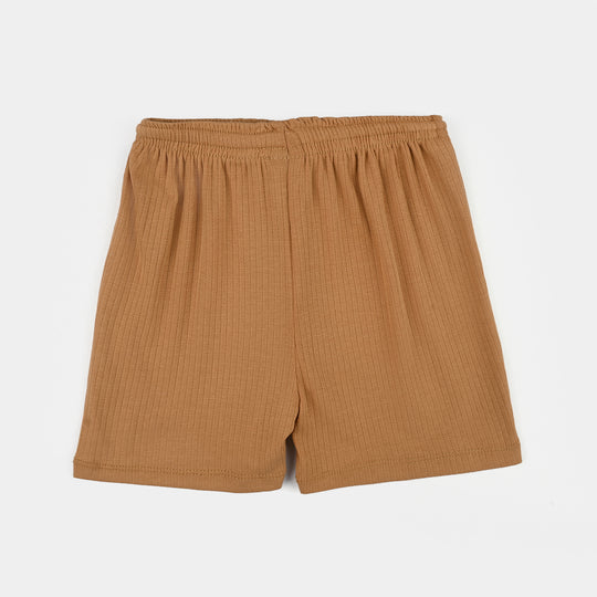 Infant Boys Poly Viscose Suit (Best Vibes) - White/Brown