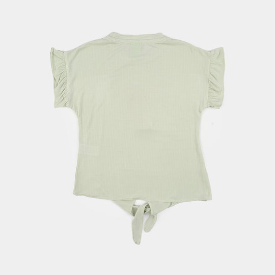 Infant Girls Poly Viscose Knitted Suit (Just A Bow) - Green