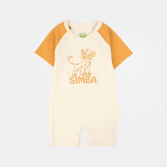 Infant Boys Cotton Knitted Romper (Character) - Off White