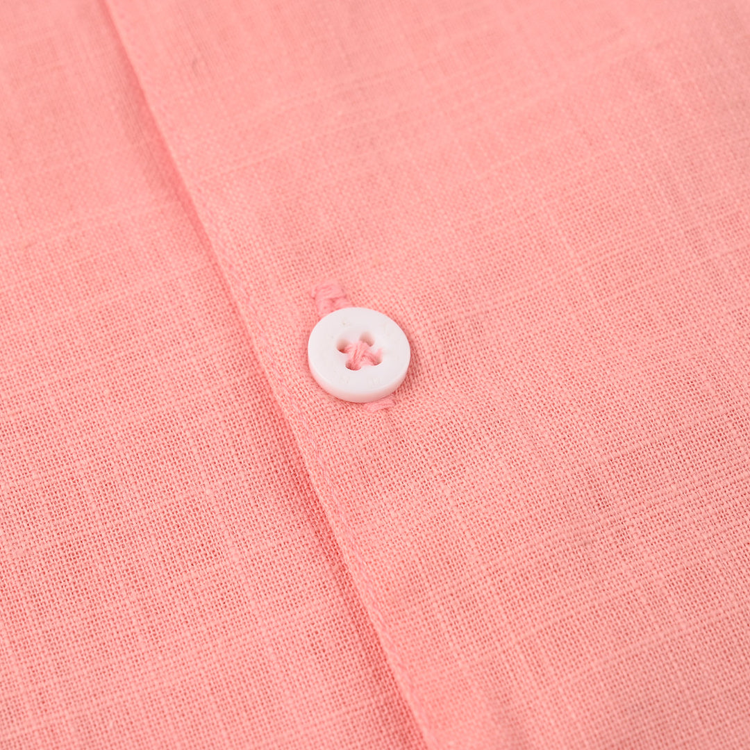 Infant Boys Yarn Dyed Shirt (Keep Going) – Light Pink