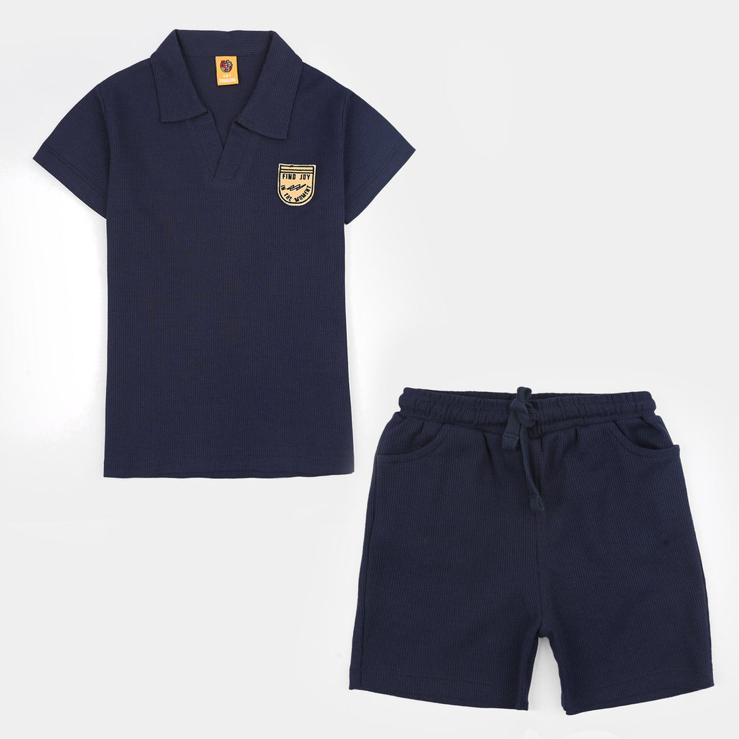Boys Thermal 2-Piece Suit (Find Joy) - Navy