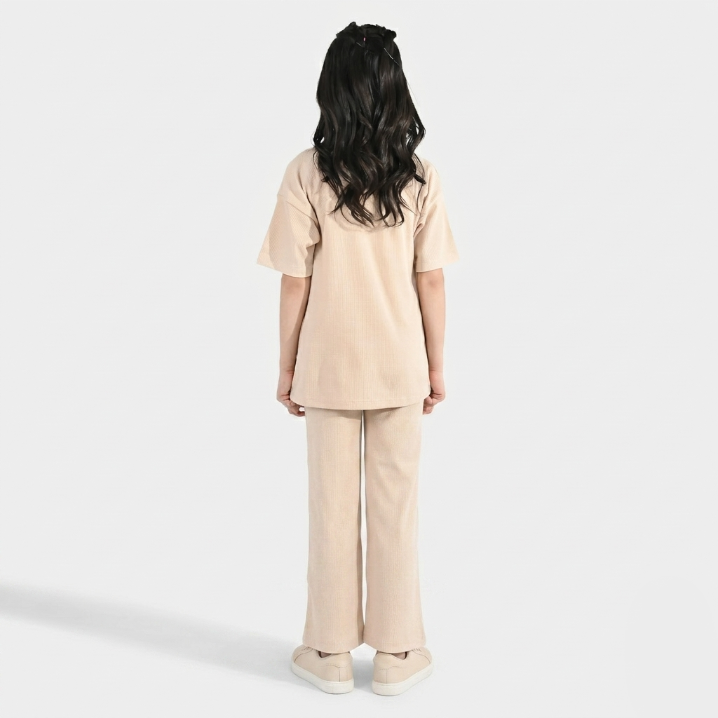 Girls Thermal Suit 2 Piece (Its A Great Time) - Brown