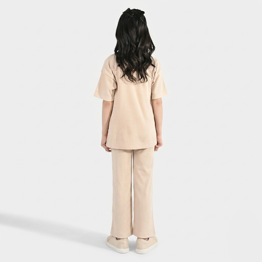 Girls Thermal Suit 2 Piece (Its A Great Time) - Brown