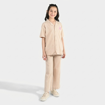 Girls Thermal Suit 2 Piece (Its A Great Time) - Brown