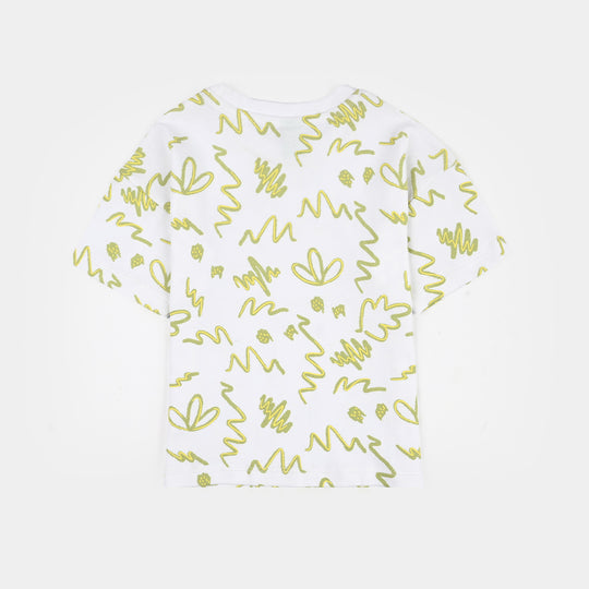 Infant Boys Knitted Suit (Splish Splash) - White/Green