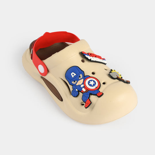 Boys Clogs 022-3-BEIGE