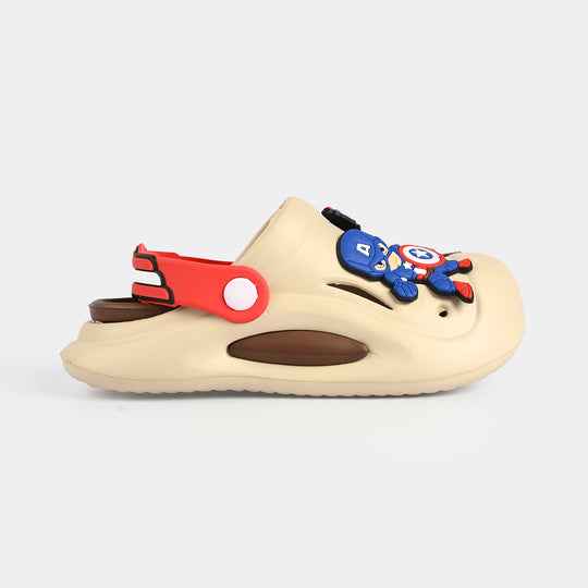 Boys Clogs 022-3-BEIGE