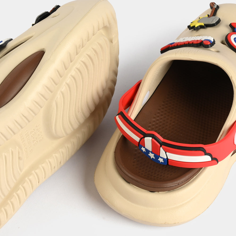 Boys Clogs 022-3-BEIGE