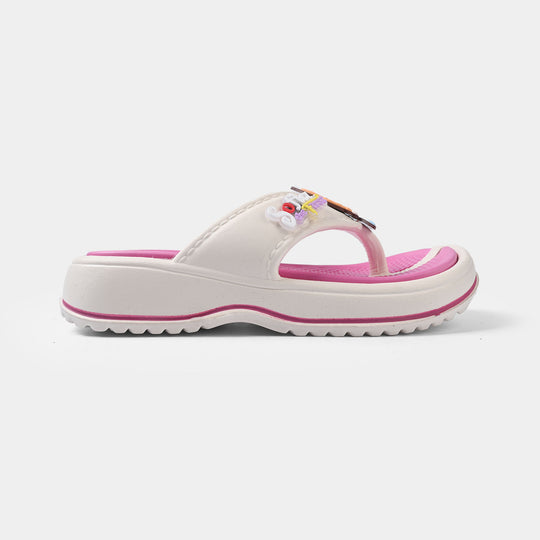 Girls Slipper A98+2-White