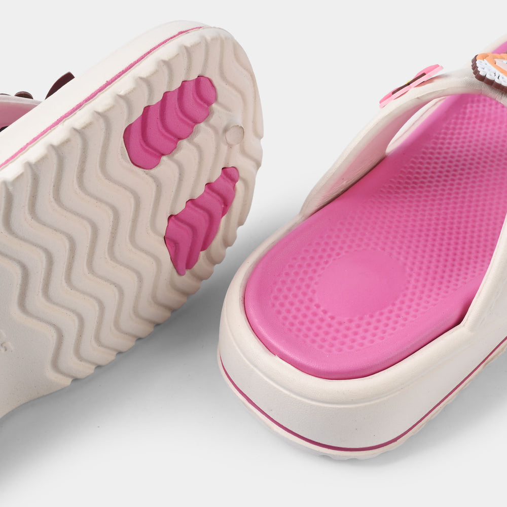 Girls Slipper A98+2-White