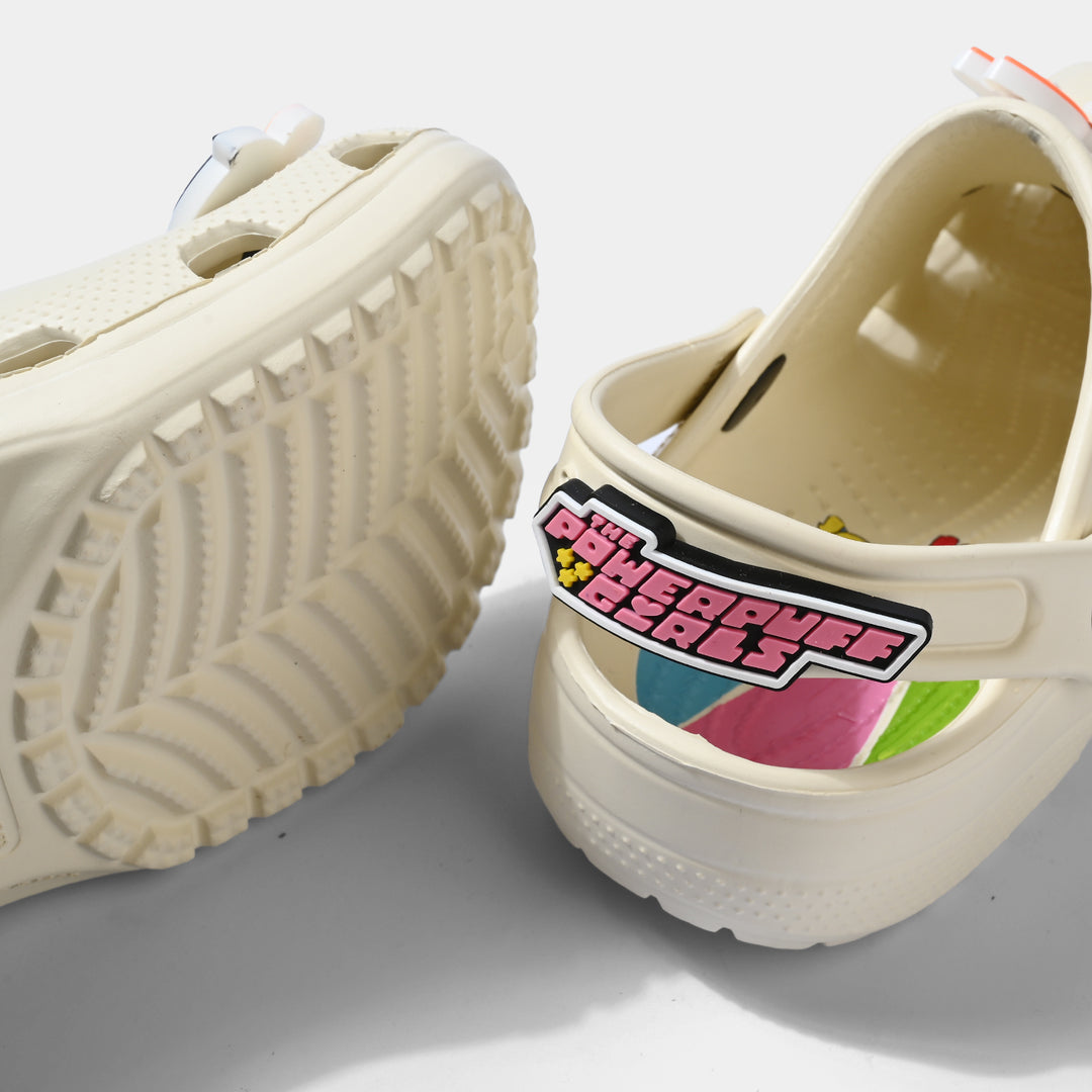 Girls Clogs 5828-158-WHITE