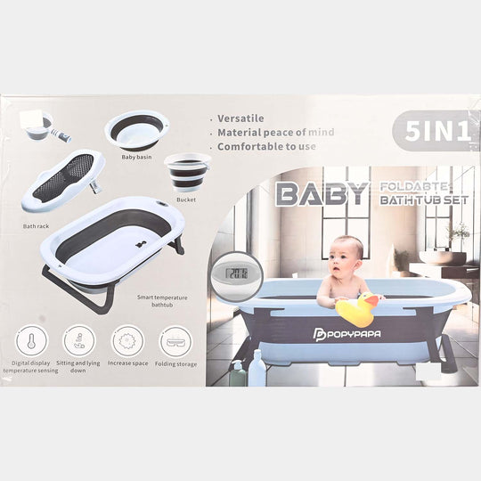 Baby Foldable Bath Tub Set