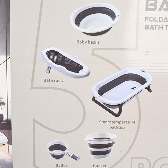 Baby Foldable Bath Tub Set