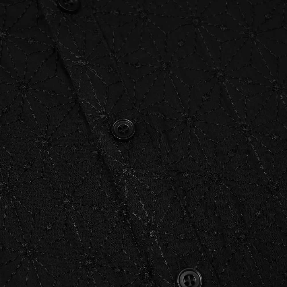 Boys Cotton Basic Kurta (Chicken) - Black