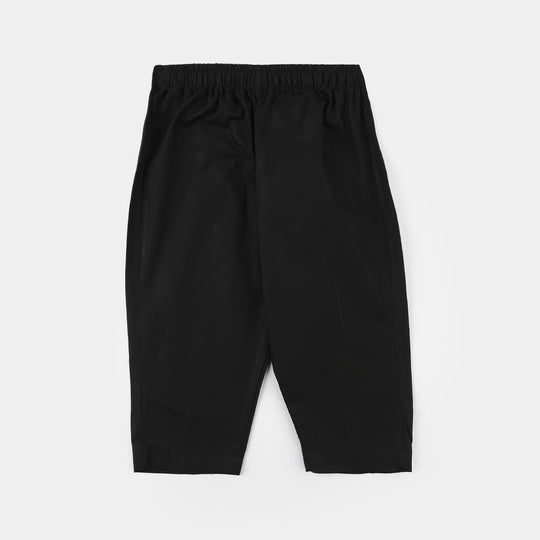 Infant Boys Cotton Kurta Pajama (Chicken Kari) - Black