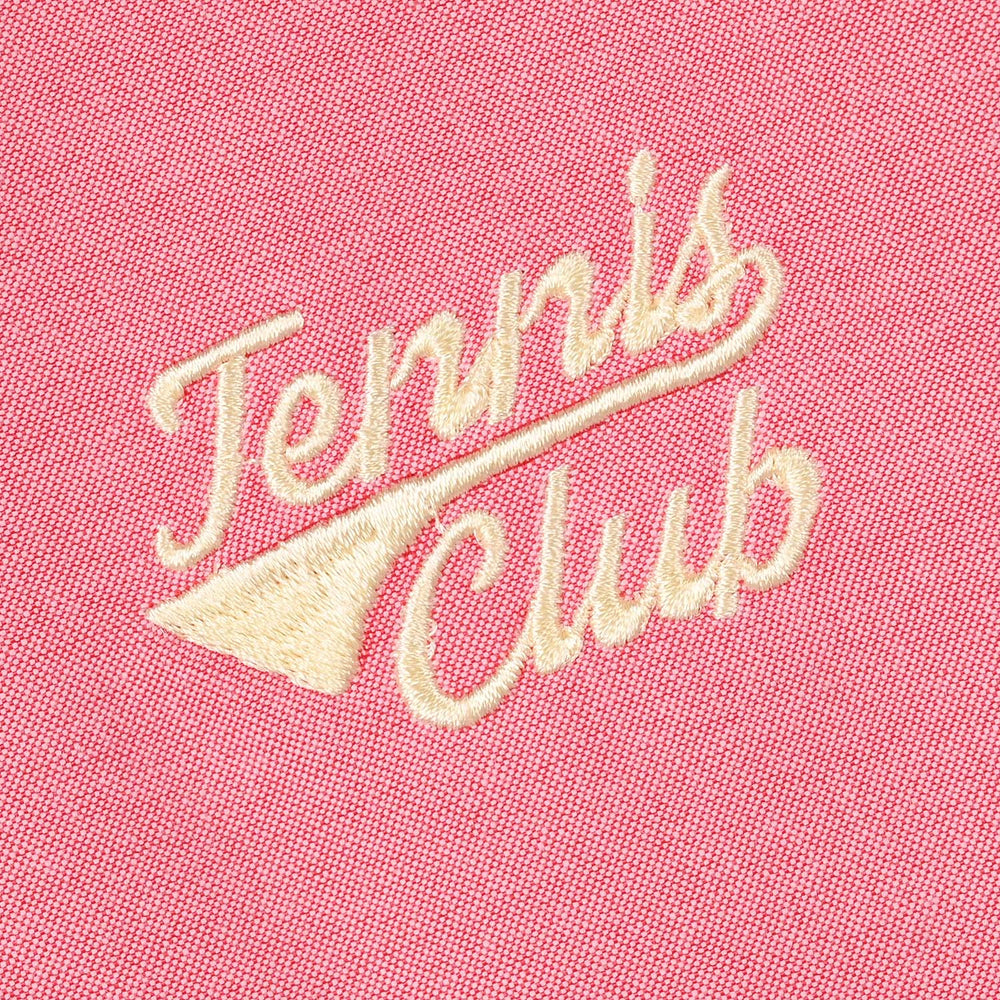 Boys Yarn Dyed Shirt (Tennis Club) - Pink