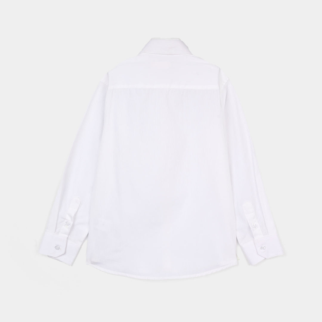 Boys Cotton Formal Shirt - White