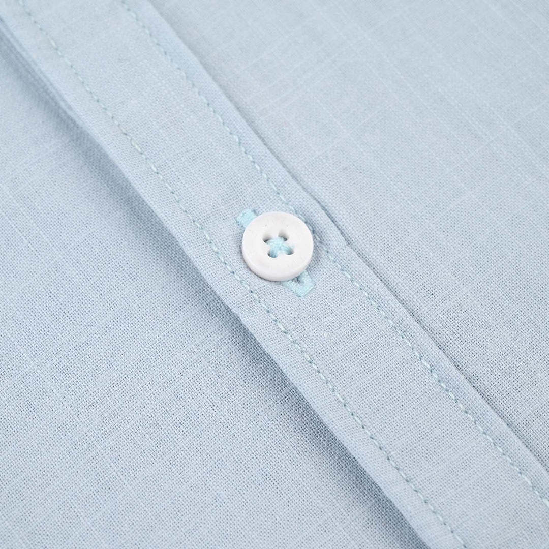 Infant Boys Cotton Shirt (Little Wave) - Sky Blue