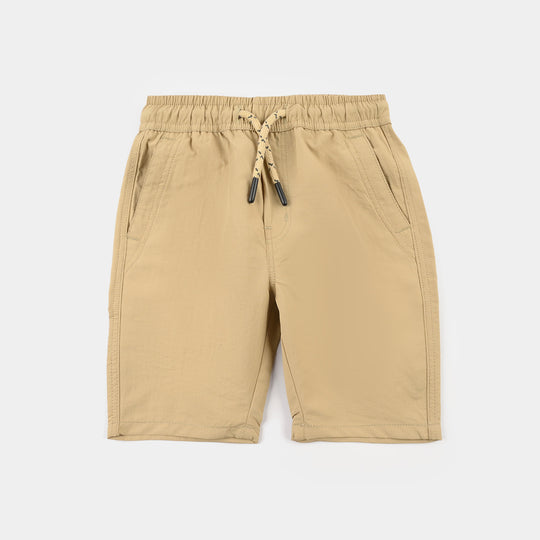Boys Poly Twill Poly Shorts (Avengers) – Beige