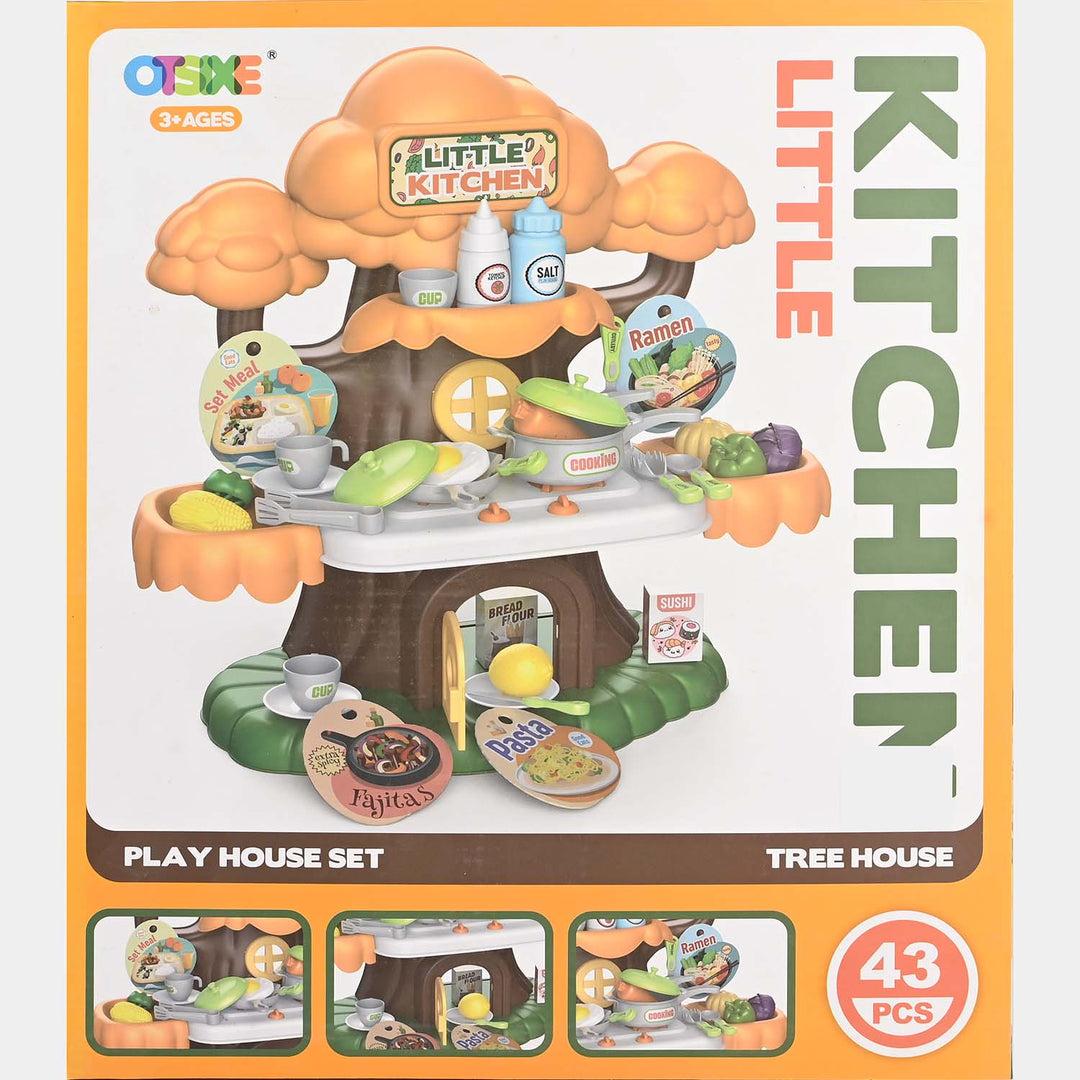 Kids Tree House Kitchen Play Set (43 Pieces)