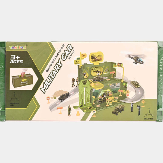 Military  Parking Lot Car Playset – 40-Piece Alloy Vehicle Set