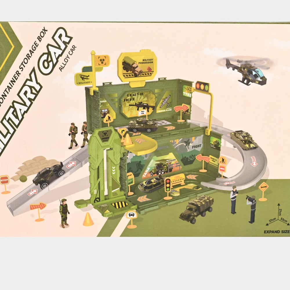 Military  Parking Lot Car Playset – 40-Piece Alloy Vehicle Set
