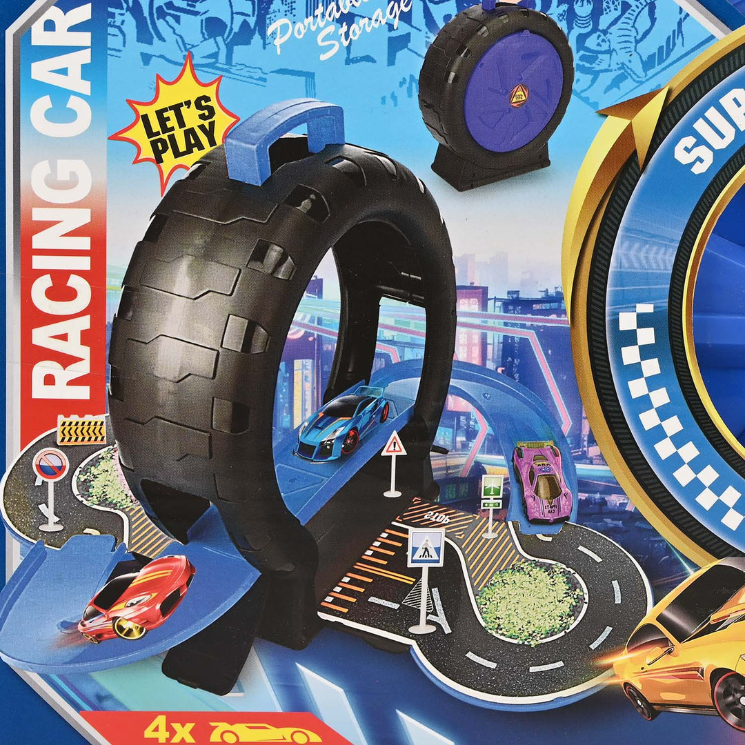 Parking Set + Catapult Racing Car Playset For Kids