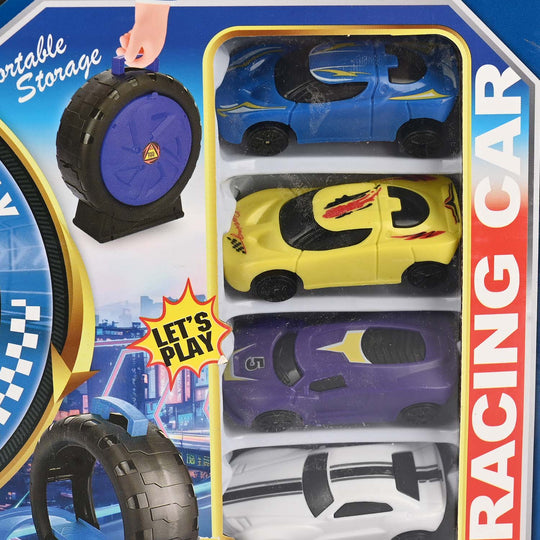 Parking Set + Catapult Racing Car Playset For Kids