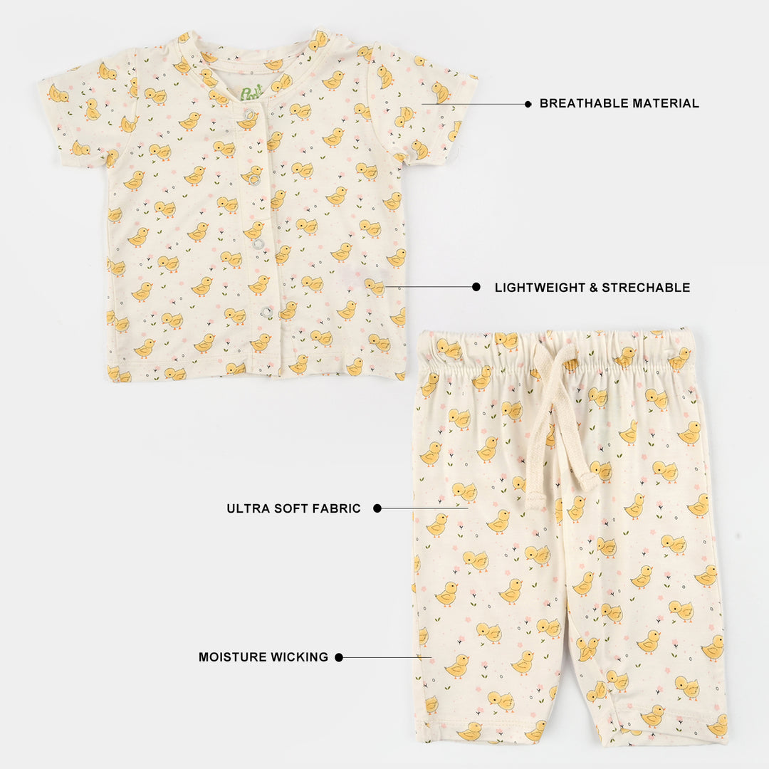 Infant Girls Bamboo Viscose Set 2 Piece (Chicks) - Multi