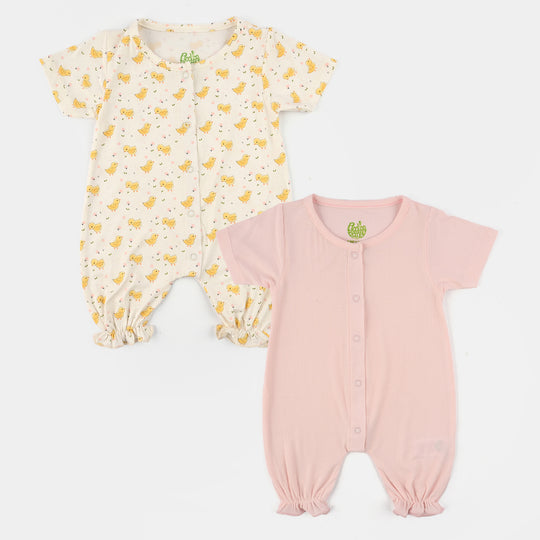 Infant Girls Bamboo Viscose Romper Set (Chicks) - Multi