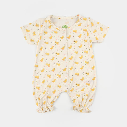 Infant Girls Bamboo Viscose Romper Set (Chicks) - Multi