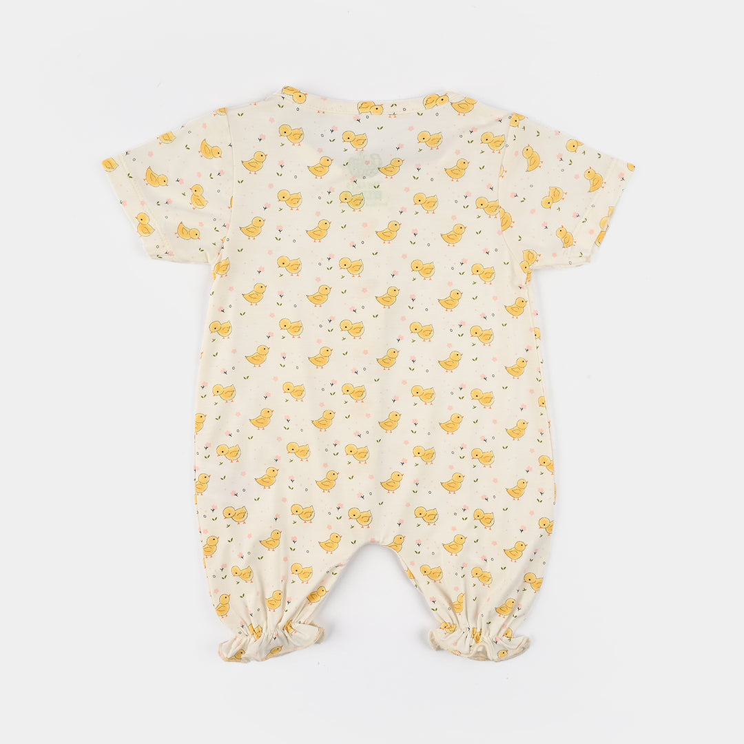 Infant Girls Bamboo Viscose Romper Set (Chicks) - Multi