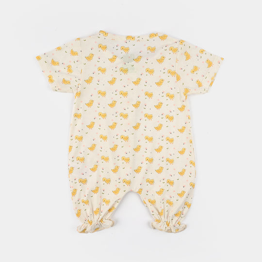 Infant Girls Bamboo Viscose Romper Set (Chicks) - Multi