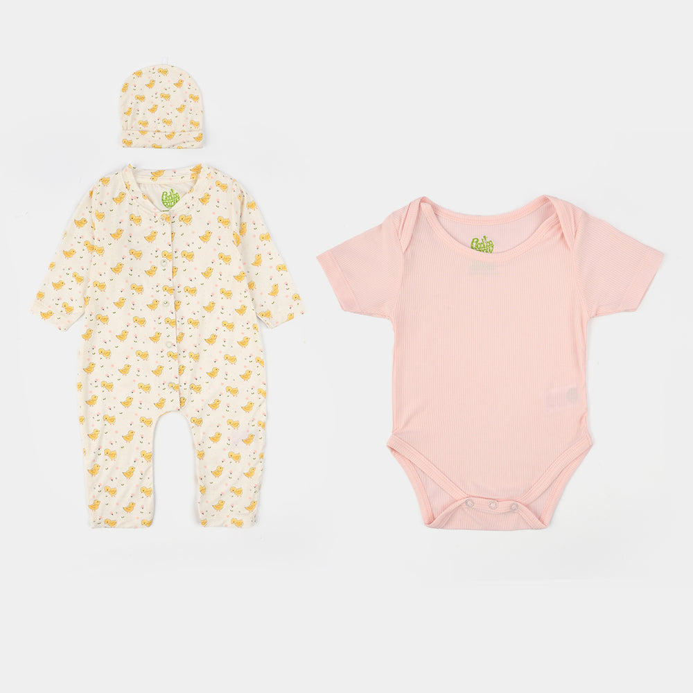 Infant Girls Bamboo Viscose Cap (Chicks) - Multi