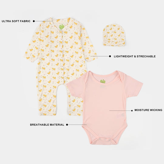 Infant Girls Bamboo Viscose Cap (Chicks) - Multi