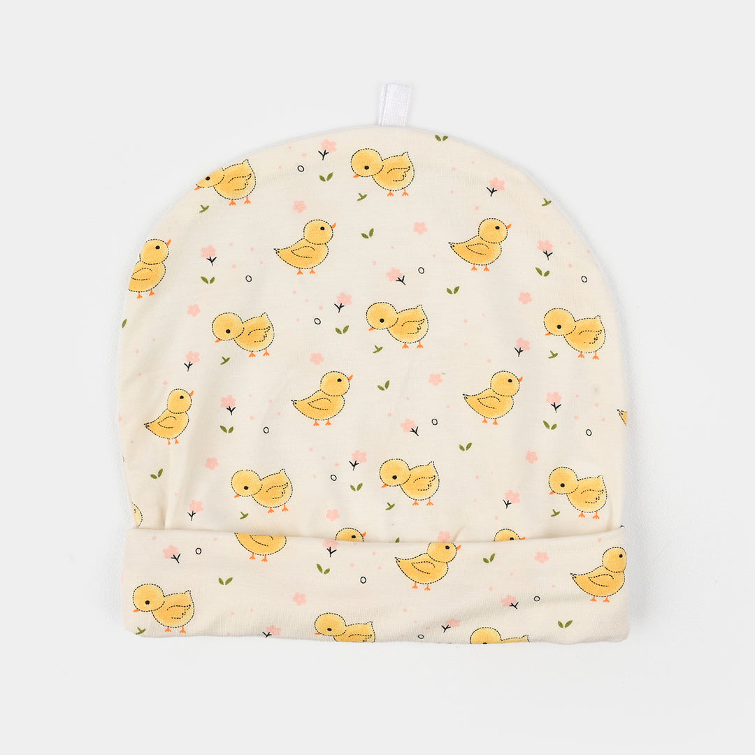 Infant Girls Bamboo Viscose Cap (Chicks) - Multi