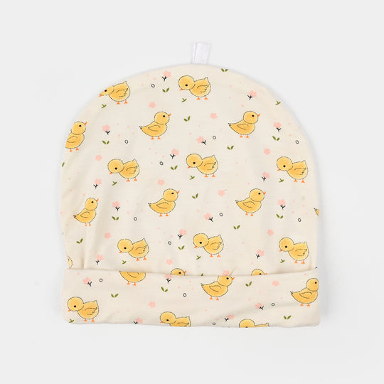 Infant Girls Bamboo Viscose Cap (Chicks) - Multi