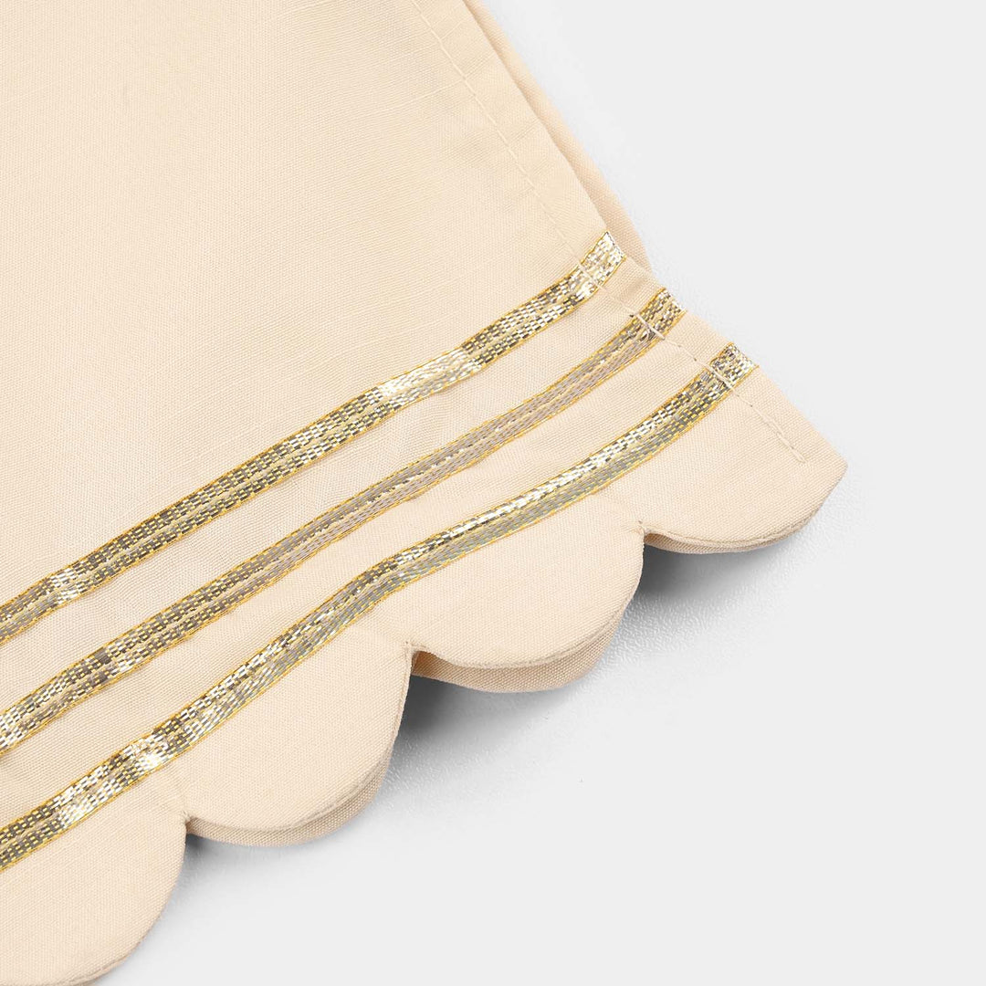 Infant Girls Raw Silk 2Pc Set (Ladli) - White/Swan