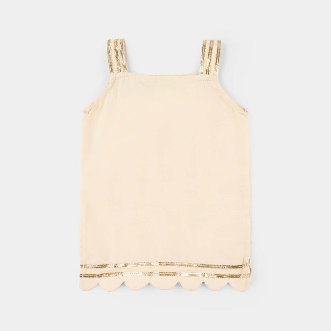 Infant Girls Raw Silk 2Pc Set (Ladli) - White/Swan