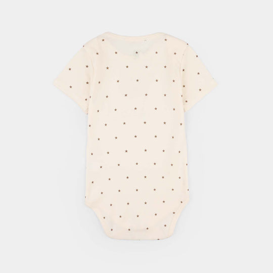 Infant Boys Cotton Interlock Romper I LOVE MY DADDY-OFF-White