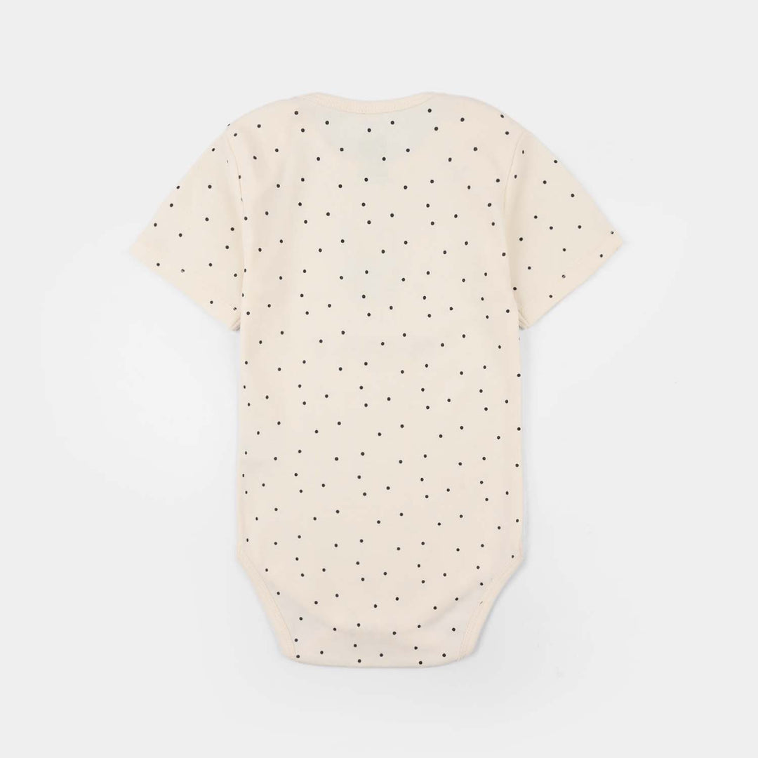 Infant Girls Cotton Interlock Romper (I Love My Mummy) - Off-White